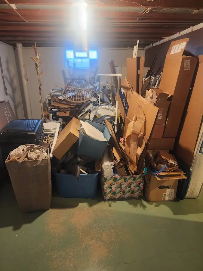 Roll-off dumpster container at job site for Concrete Dumpster Rental in Shaftsbury